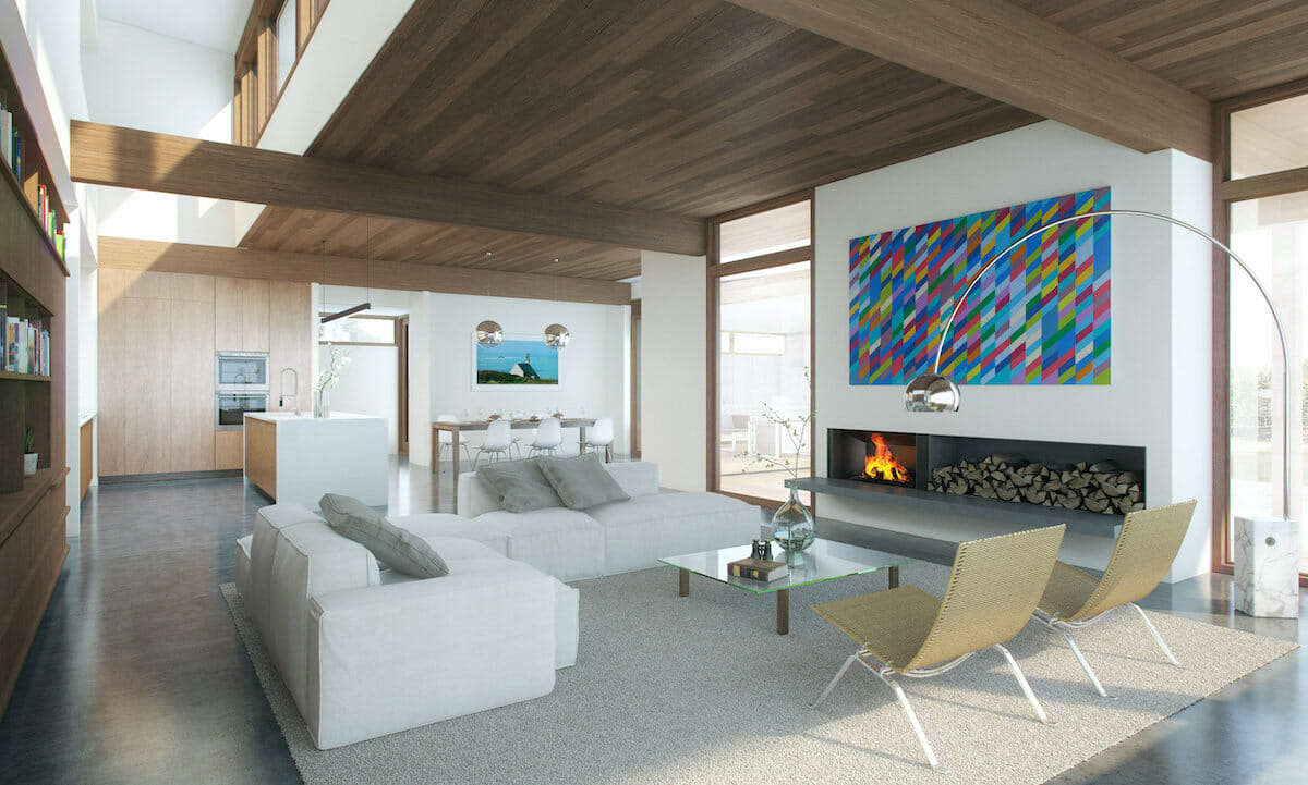 Mid-century modern living room - turkel design