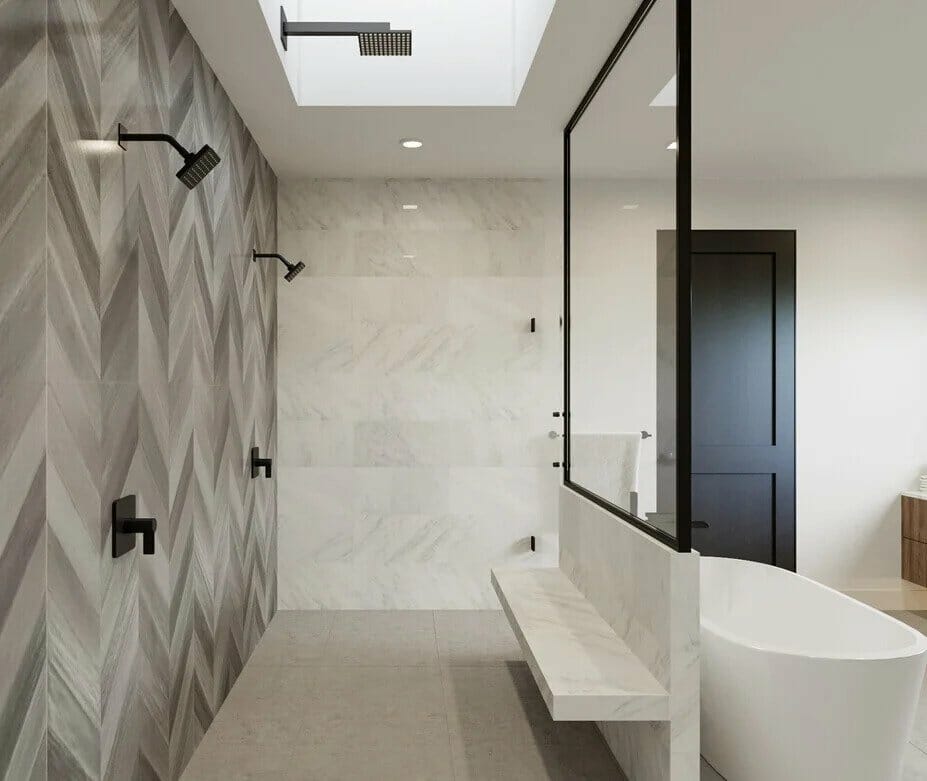 Modern bathroom tiling ideas by Decorilla