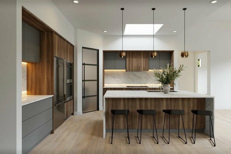 Modern kitchen design render by Decorilla