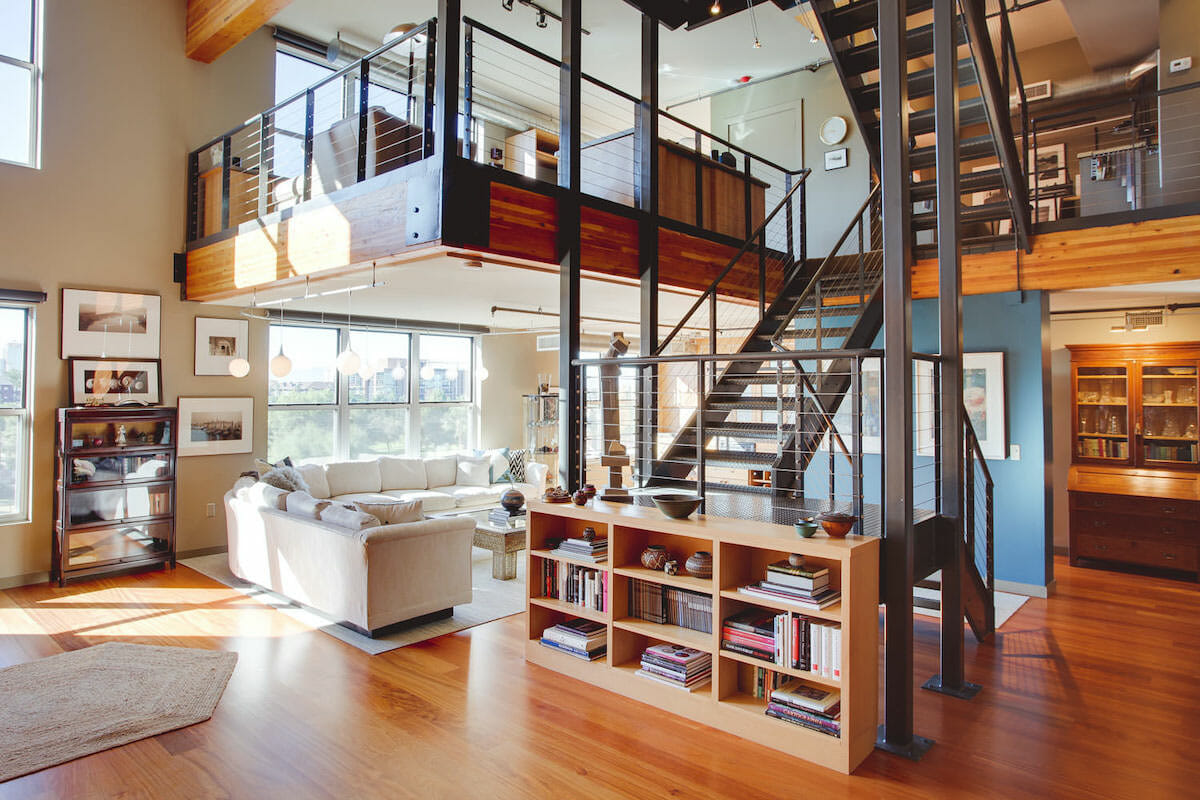 Modern open loft by Phoenix Az interior designer