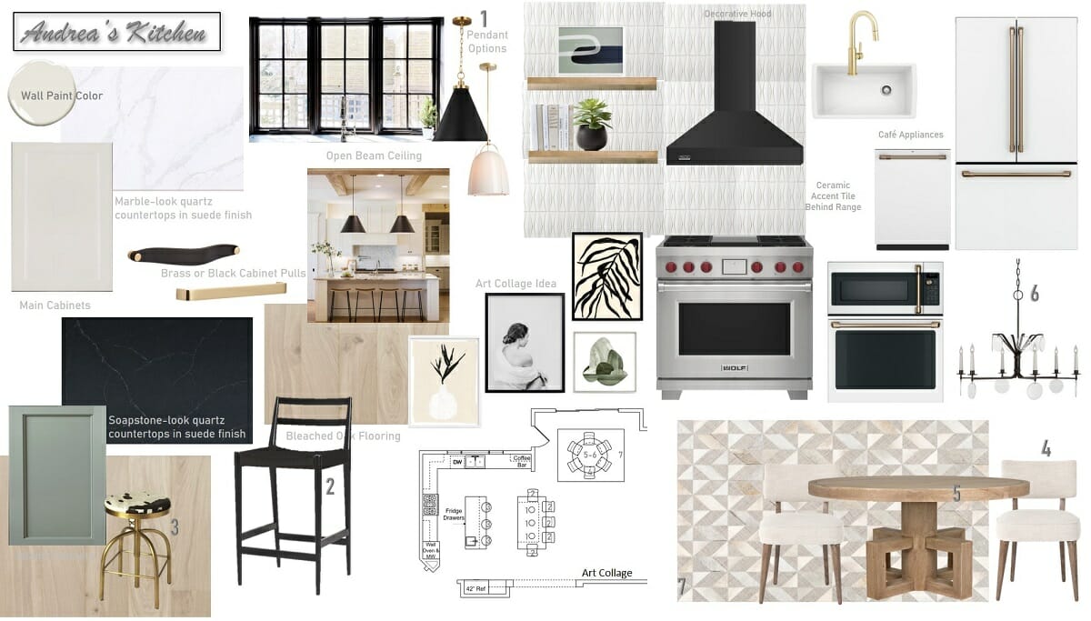 Moodboard for a new home interiors - Wanda P