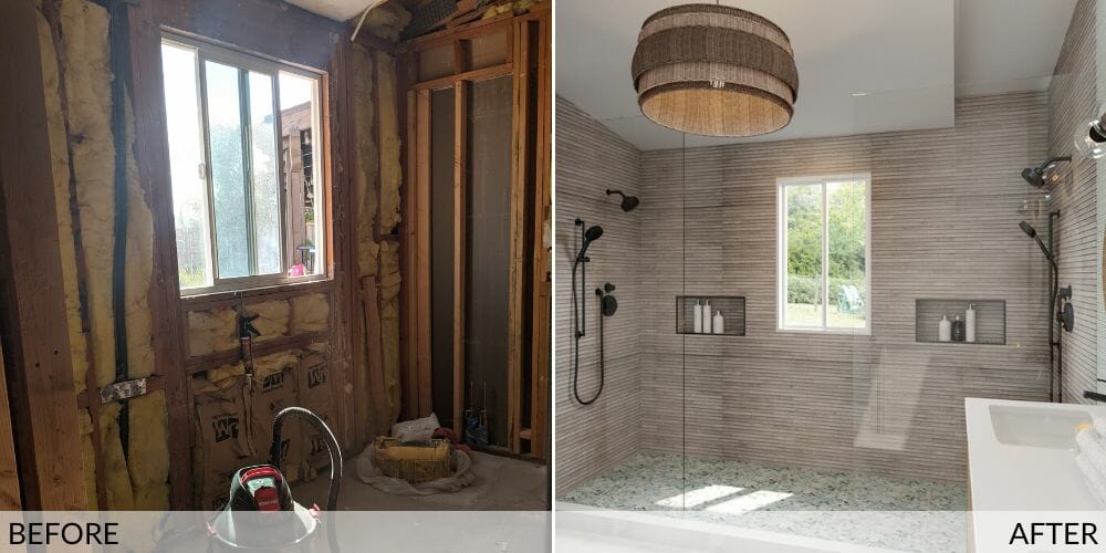 Shower remodel before and afters - Wanda P