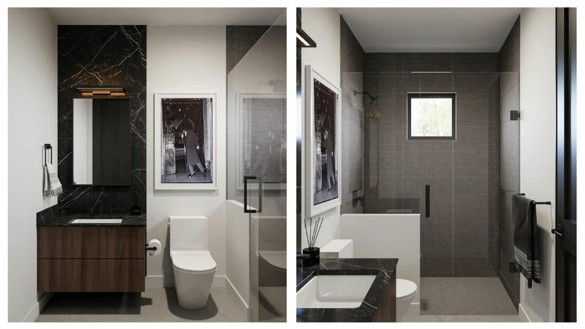 Small modern bathroom ideas by Decorilla