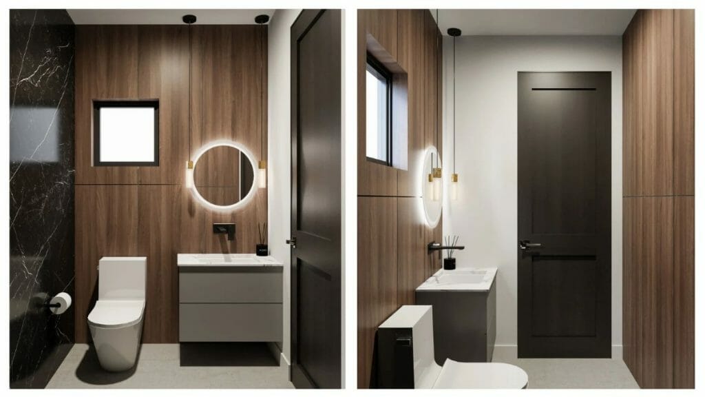 Before & After Sleek Modern Kitchen and Bathroom Design Decorilla