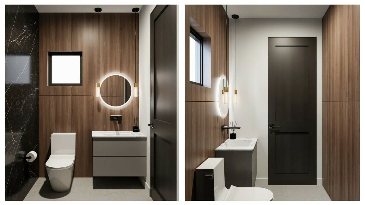 Small modern bathroom ideas and layouts by Decorilla