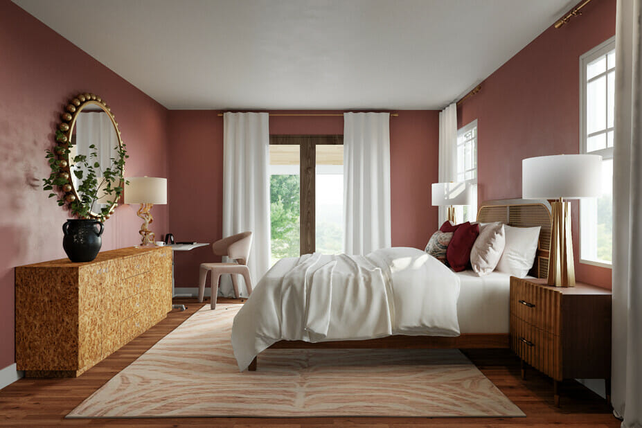 Spanish Revival bedroom interior design - Drew F