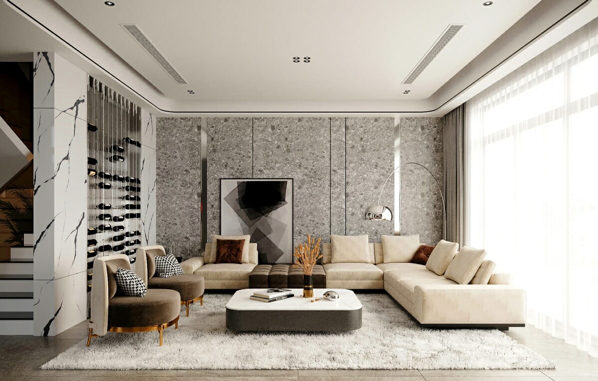 Autumn decorating ideas for a glam living room by Mena H.