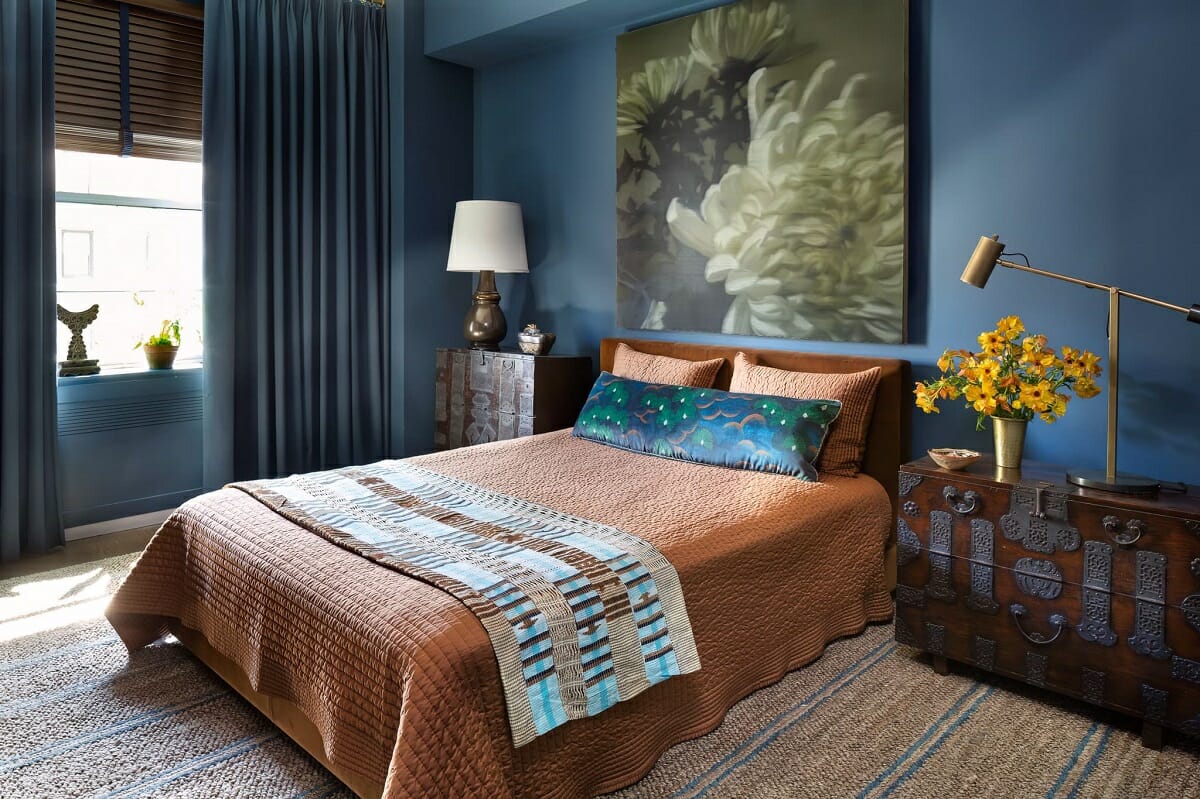 Bedroom by one of the best interior designers in NYC
