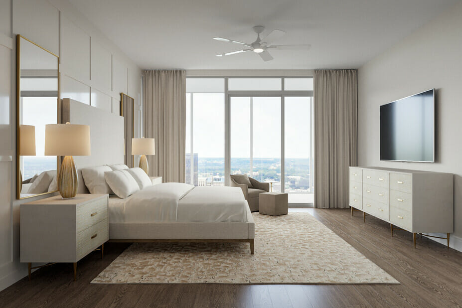 Contemporary glam master bedroom - Wanda P