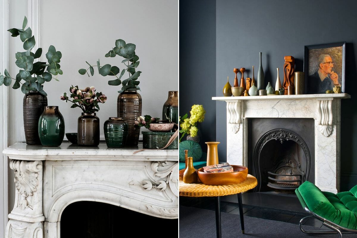 Fall fireplace decor ideas