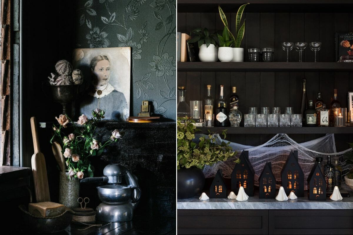 Halloween kitchen and bar decor