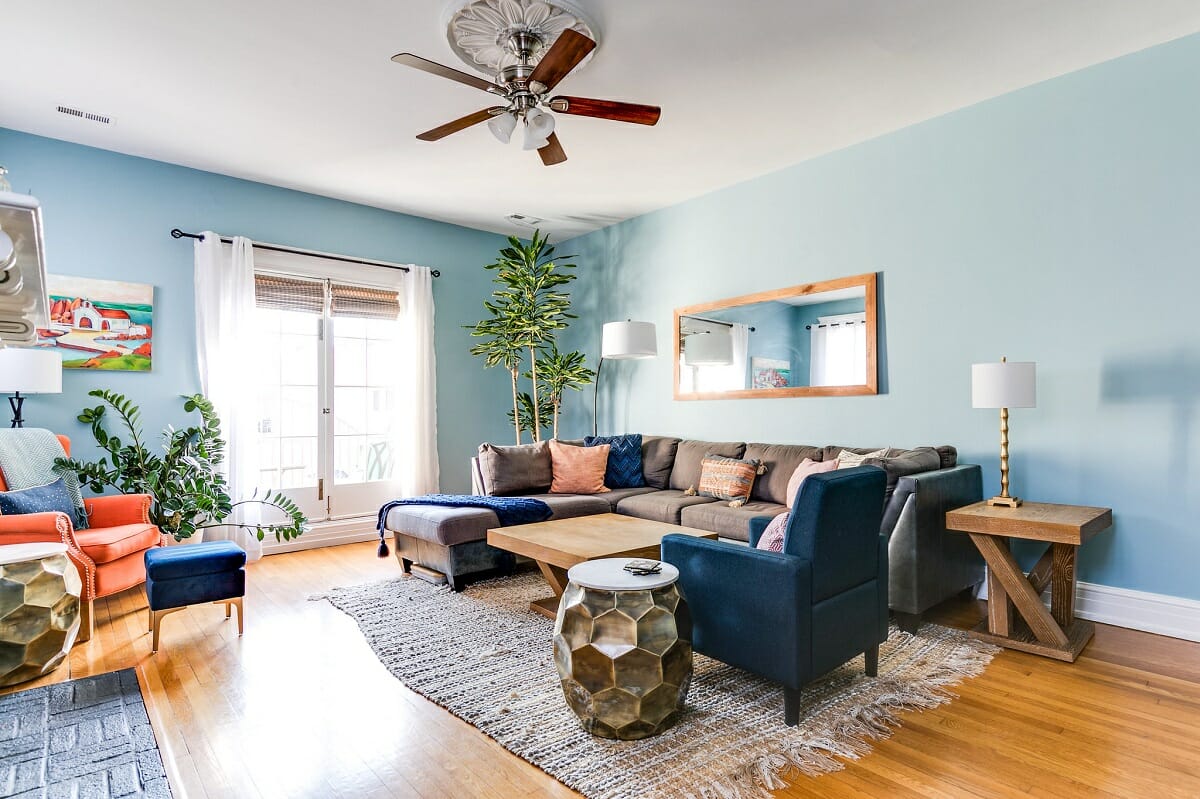 Living room by interior designer and decorator in Denver - Jacky de la Guia