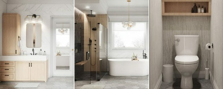 Before & After: Transitional Master Bathroom - Decorilla Online ...