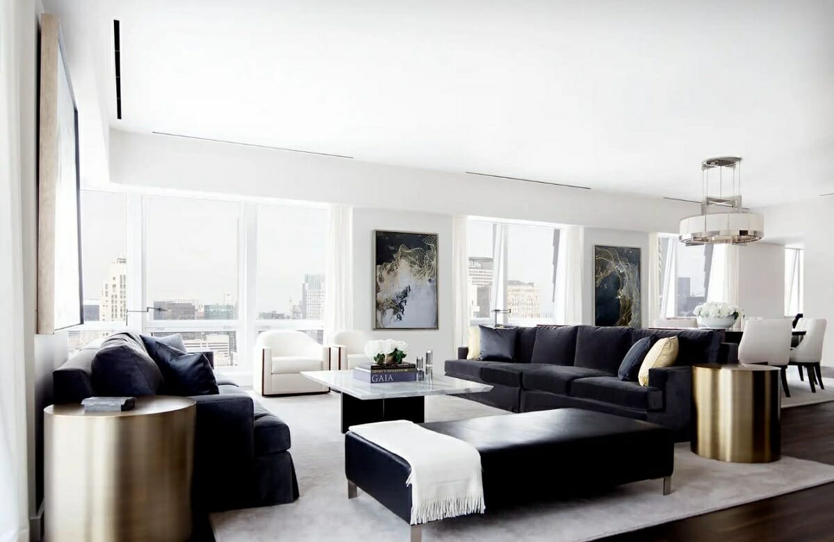 Monochrome design by top NYC interior designers - Erika Flugger