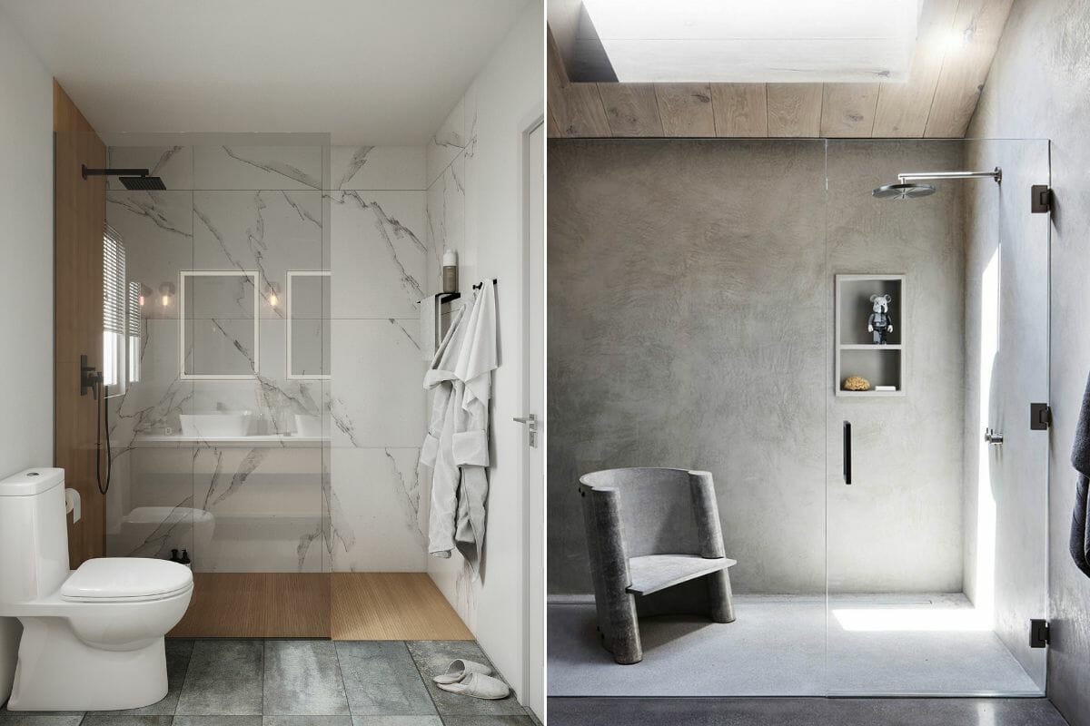21 Hottest Bathroom Trends 2023 You Don’t Want to Miss 75 Small bathroom trends 2023 - frameless glass