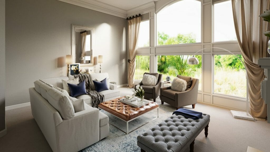 Transitional House Decor In A Lounge By Rachel H 1024x576 