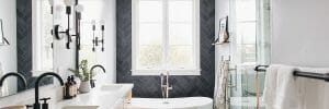 Transitional master bathroom - Cathie Hong Interiors