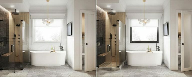 Before & After: Transitional Master Bathroom - Decorilla Online ...