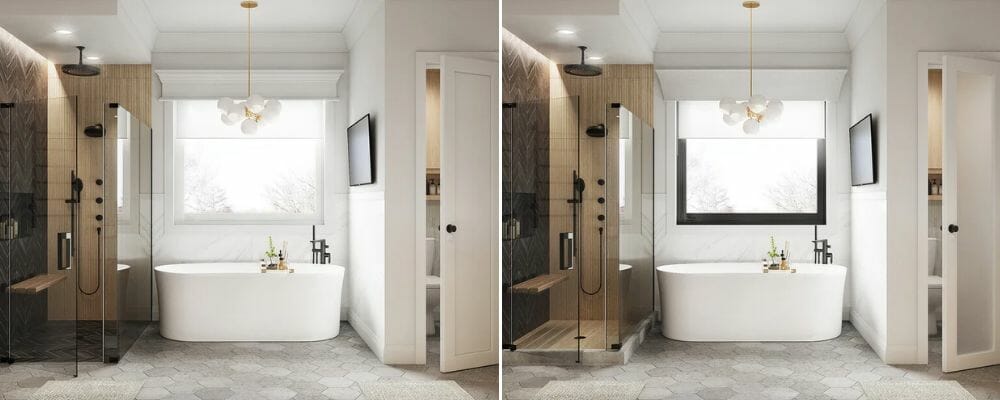 Transitional modern master bathroom design - Maya M.