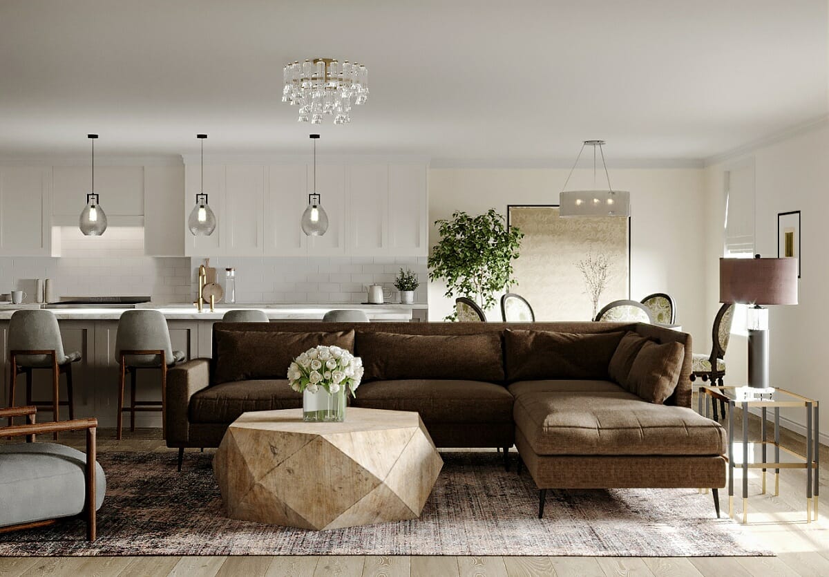Transitional style living room by Casey H