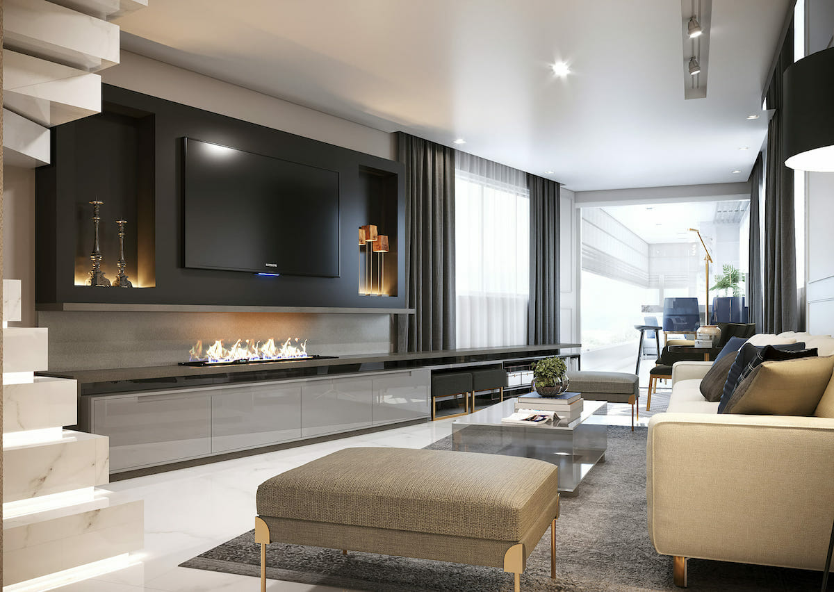 Accent living room lighting trends 2023 by Decorilla designer Jessica D