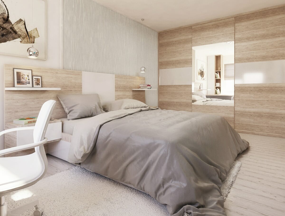 Een eigentijdse slaapkamer van virtueel interieurontwerper Rajna Salvek