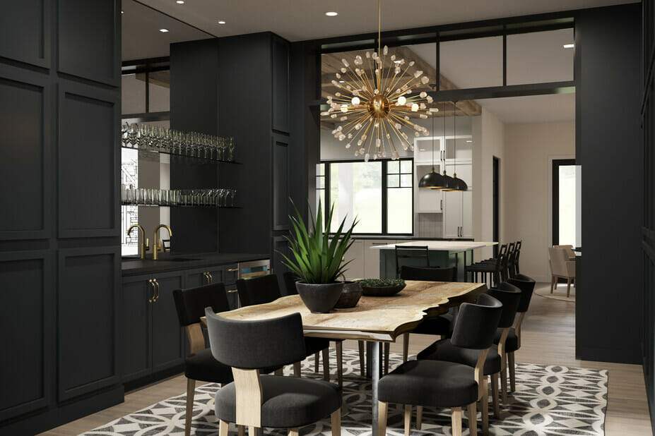 Contemporary dining room interior design by Wanda P