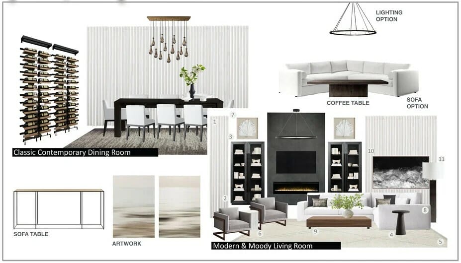 Eigentijdse woonkamer moodboard van Riley B