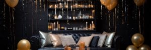 Decorate for New Year's Eve - living room new years eve decoration ideas