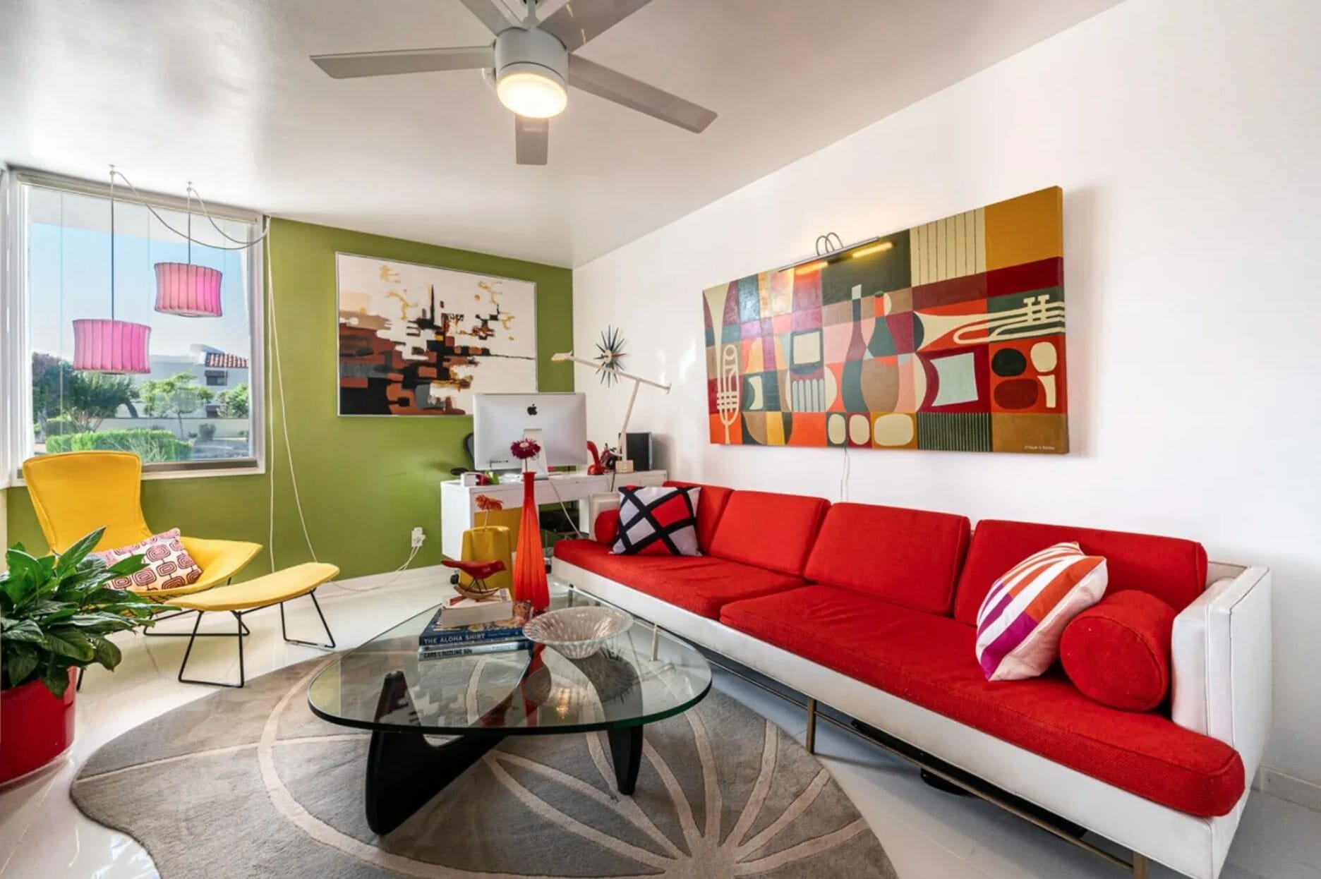 Before & After: Colorful Eclectic Living Room and Bedroom