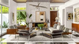 Industrial Mid-Century Modern interior design by Decorilla