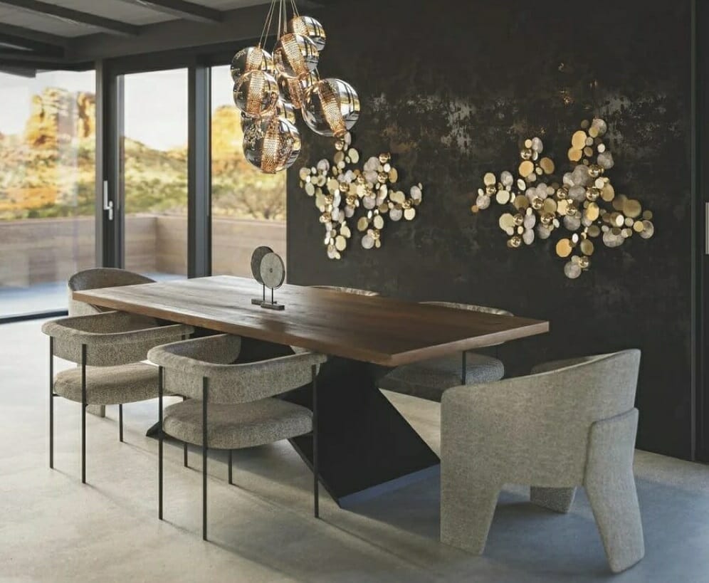 Industrial decorating style in dining room by Darya N