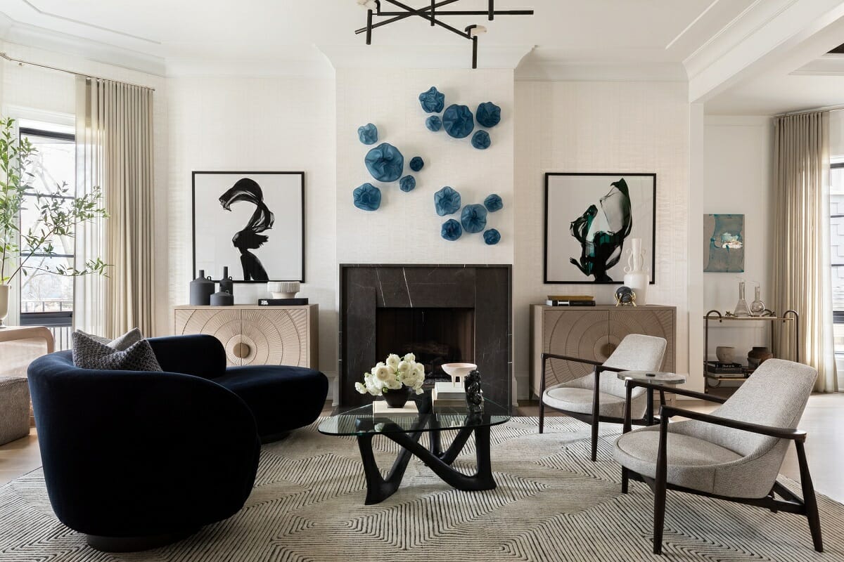 Interior by one of the best Chicago interior designers and decorators - Donna Mondi