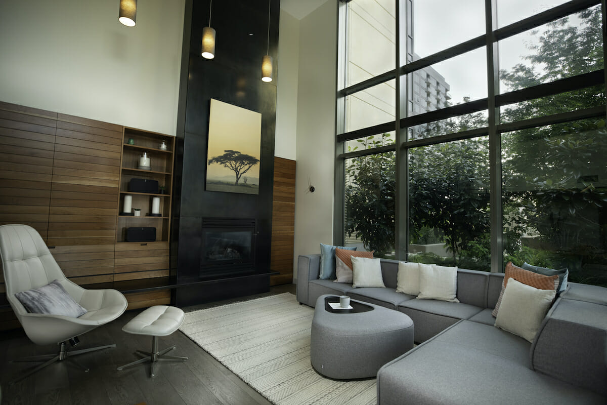 Living room by top Decorilla Tacoma interior designers near you