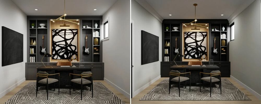 Basement home office ideas by Decorilla