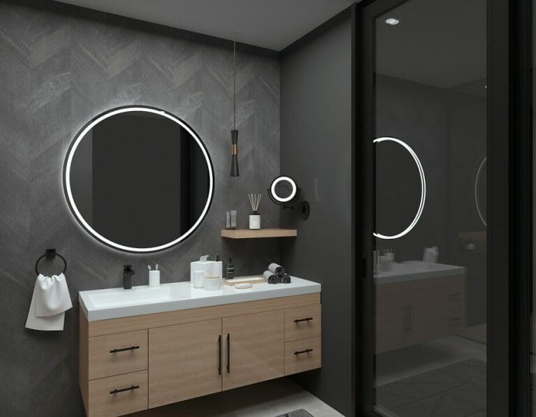 Before & After Moody Masculine Bathroom Design Decorilla Online