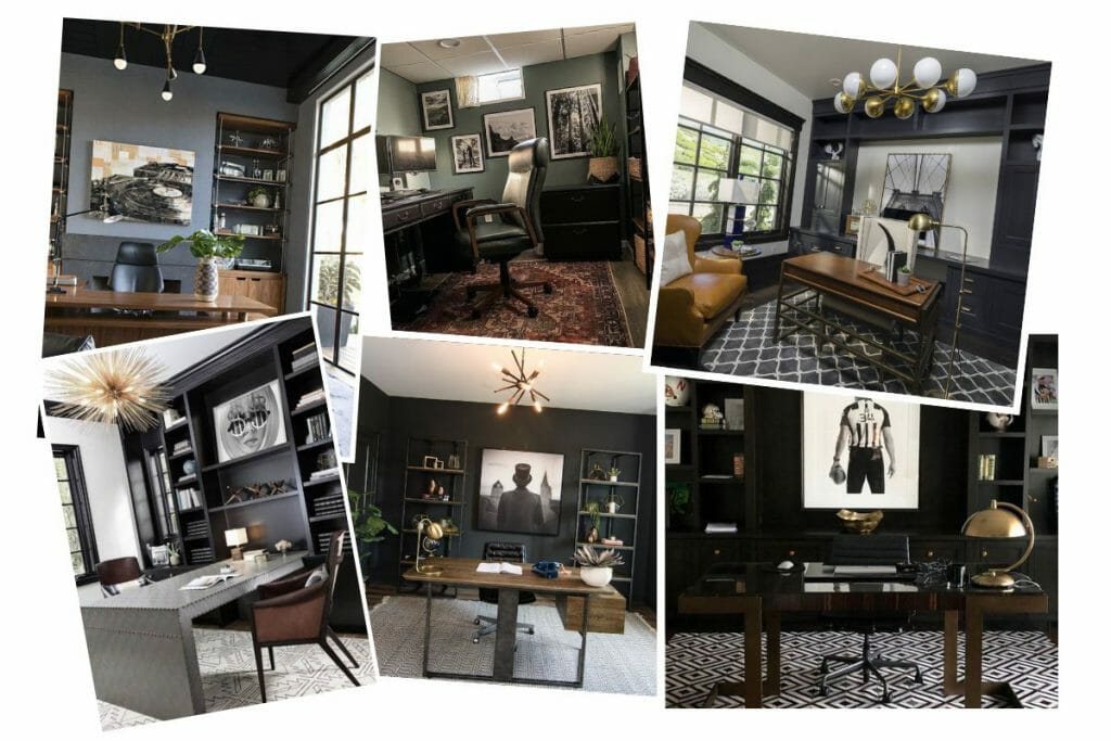 Before & After: Masculine Basement Home Office - Decorilla Online