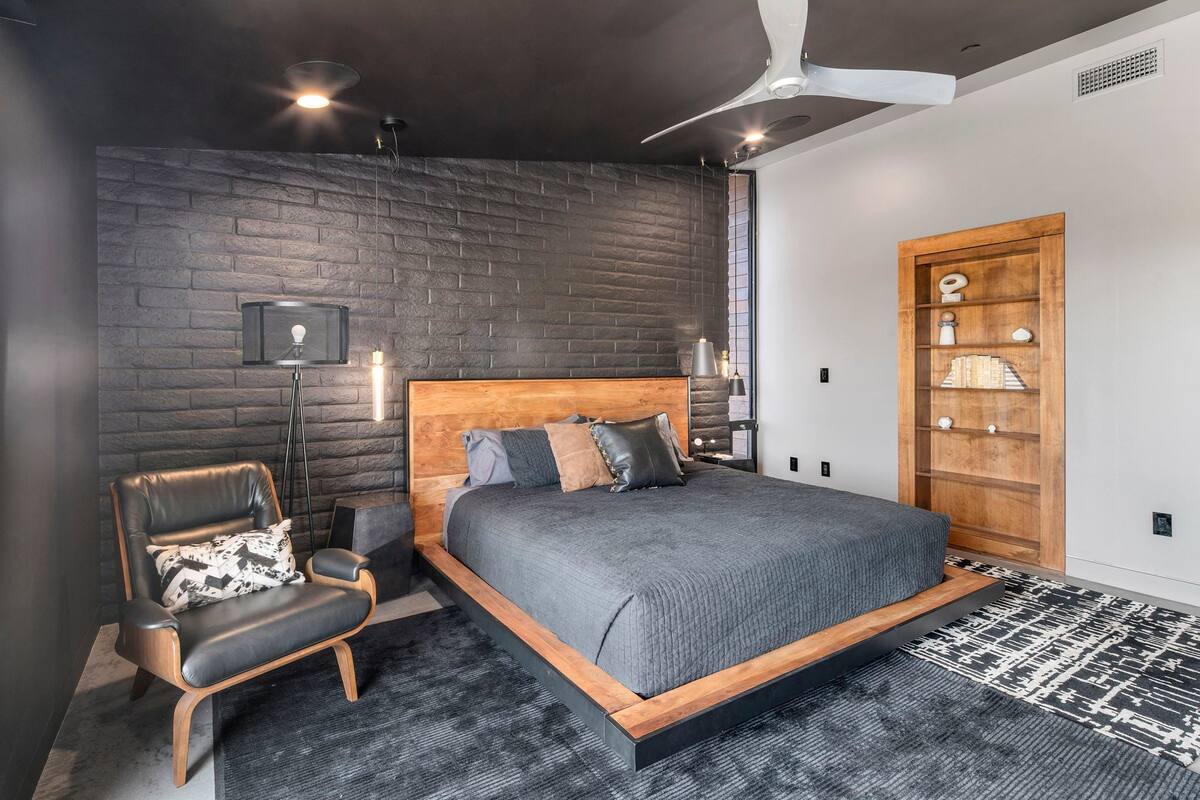 Mid-century industrial bedroom