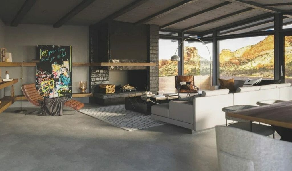 Before & After Industrial MidCentury Modern Design Decorilla