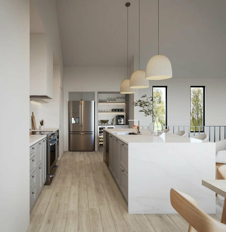 before & after: minimalist scandinavian kitchen design - decorilla