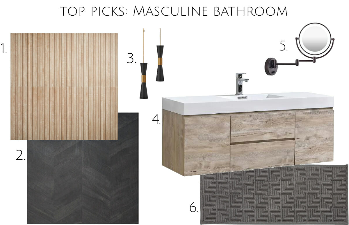 Top picks for a masculine bathroom design