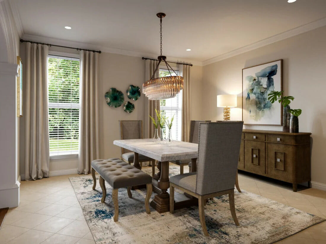 Transitional breakfast room ideas by Decorilla