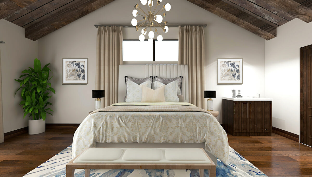 Bedroom by Decorilla top interior designers Winston Salem NC, KaSonndra Leigh