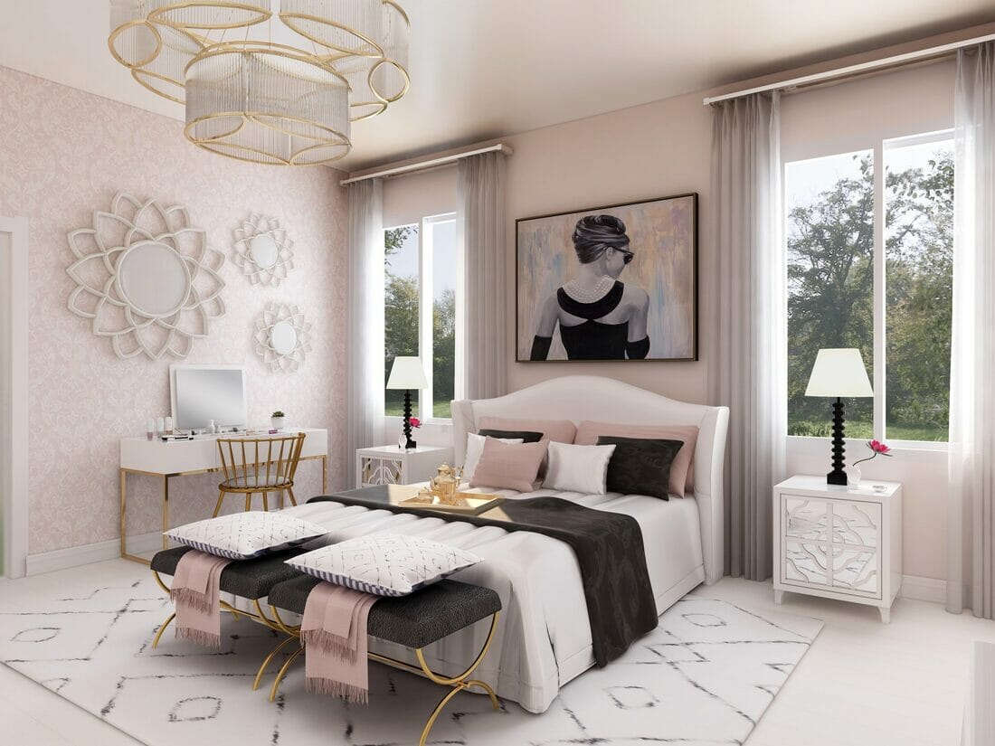 Bedroom by Decorilla top interior designers near you, KaSonndra Leigh