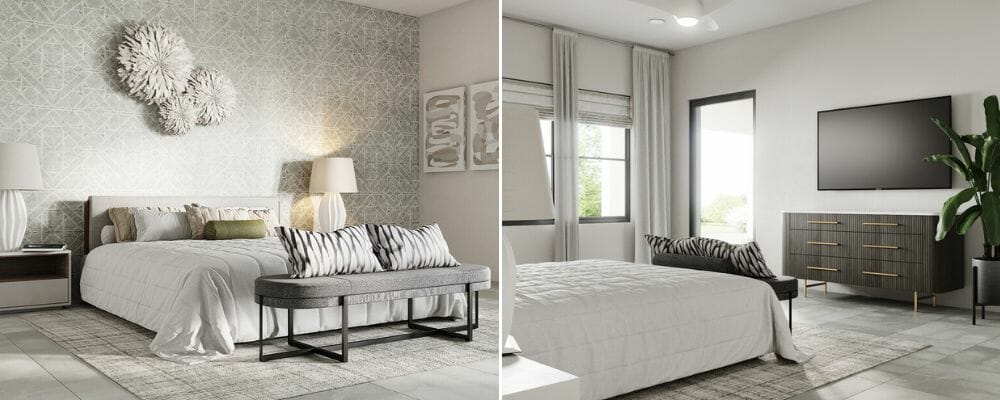 Contemporary decor in a bedroom - Courtney B