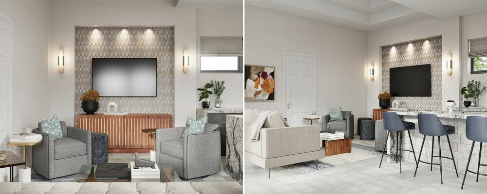 Contemporary lounge interior design - Courtney B