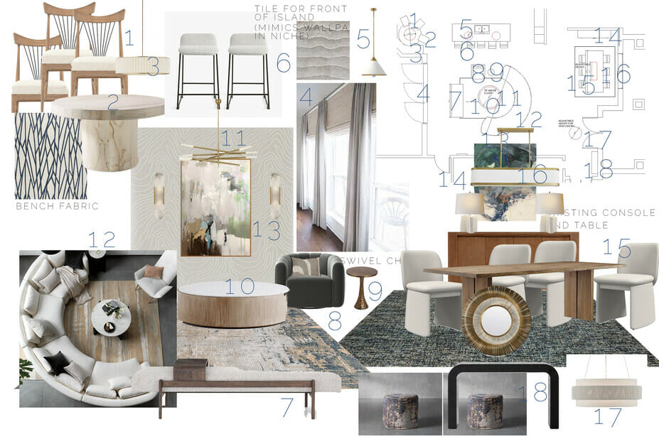 Contemporary style living room moodboard - Courtney B