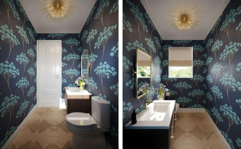 Before & After Narrow Kitchen Ideas + Eclectic Powder Room Decorilla
