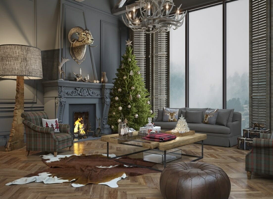 Elegant Christmas fireplace decorations - Nathalie I