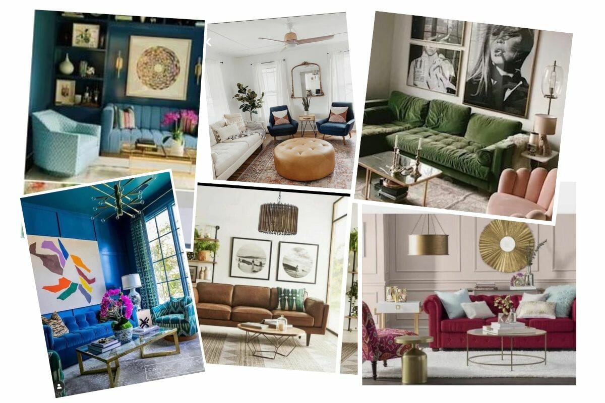 Glamorous living & dining room inspiration board